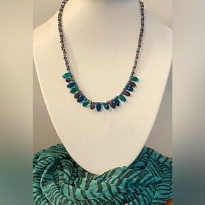 NEW Czech crystals statement necklace